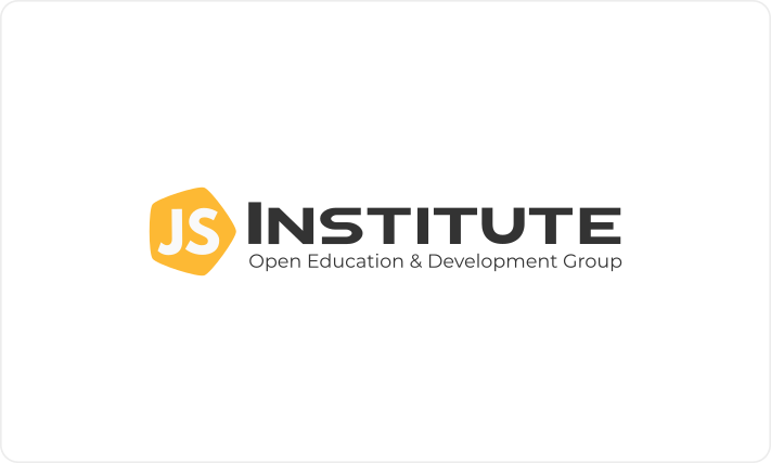 The JS Institute Logo on a White background