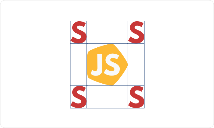 The JS Institute Icon with guides